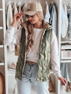 Dámska prechodná prešívaná vesta VESOLITA zelená FashionStreet TY4877