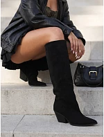Kozaki damskie zamszowe na czarne model 22358129 - FashionStreet