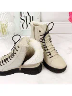 Rieker W X3428 béžové zateplené topánky