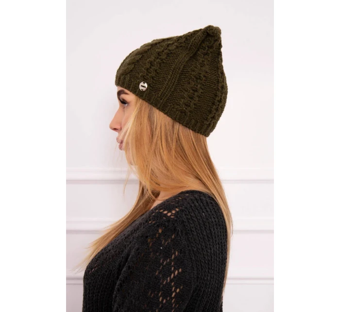 khaki fleecová čepice model 18750013 - K-Fashion