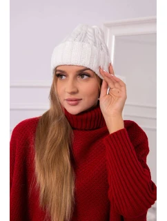 Ariana ecru čepice s lemem model 18751461 - K-Fashion