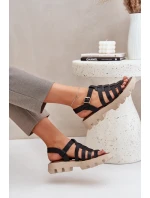 Kožené dámské sandály Zazoo model 21682172 černé - Boto Kožené dámské sandály Zazoo model 21682172 černé - Boto