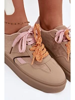 Dámské Tenisky S Světle Hnědé model 22095307 - Boto Dámské Tenisky S Světle Hnědé model 22095307 - Boto