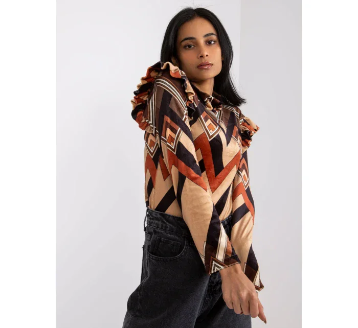 Blúzka DHJ BZ 6533C 1.81P čierna a béžová Blúzka DHJ BZ 6533C 1.81P čierna a béžová