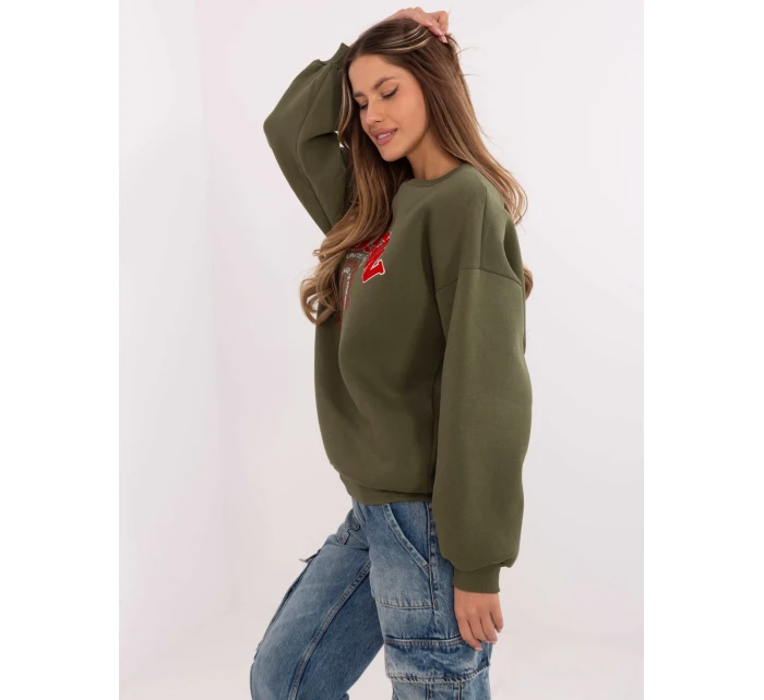 Mikina EM BL 617 model 20822492 khaki - FPrice Mikina EM BL 617 model 20822492 khaki - FPrice