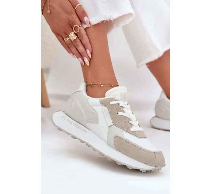 Dámske kožené tenisky Big Star HI-POLY SYSTEM - biele Dámske kožené tenisky Big Star HI-POLY SYSTEM - biele