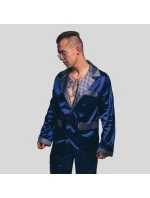 Pánske saténové pyžamo Satyna Adam 939 - De Lafense Pánske saténové pyžamo Satyna Adam 939 - De Lafense