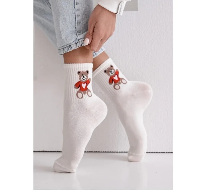 Milena ponožky 0200-144 Valentínsky medvedík 37-41
