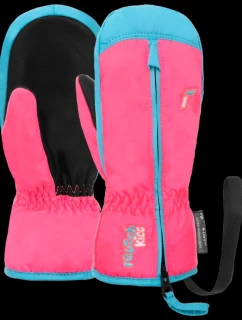 Detské zimné rukavice REUSCH Ben Mitten nepremokavé zateplené jednoprstové ružové/modré (62/85/408/3305)