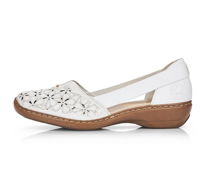 W bílá kožená polobotka model 22050397 - Rieker