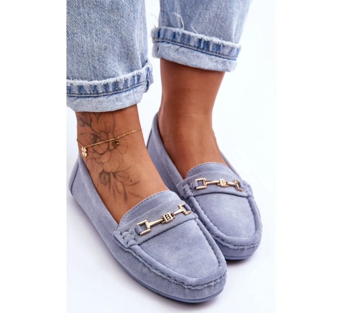 Damskie Klasyczne Zamszowe Mokasyny Niebieskie Corinell Damskie Klasyczne Zamszowe Mokasyny Niebieskie Corinell