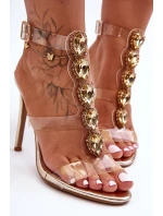 Vysoké Sandály D&A Zlaté model 21625845 - Boto Vysoké Sandály D&A Zlaté model 21625845 - Boto