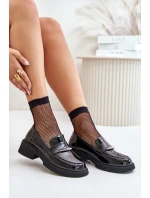 Lakované Dámské Mokasíny S Ozdobou Černé D&A model 21671794 - S.Barski