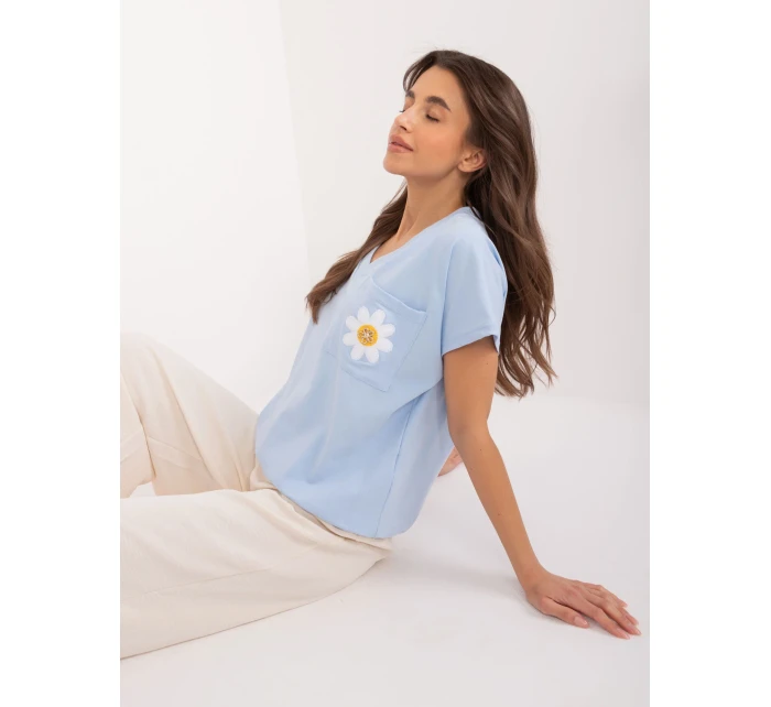 Bluzka RV BZ model 19768862 jasny niebieski - FPrice