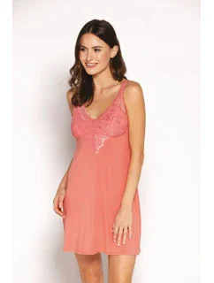 Dámska košieľka Viviane Apricot chemise (s vypchatými košíčkami) - Babella