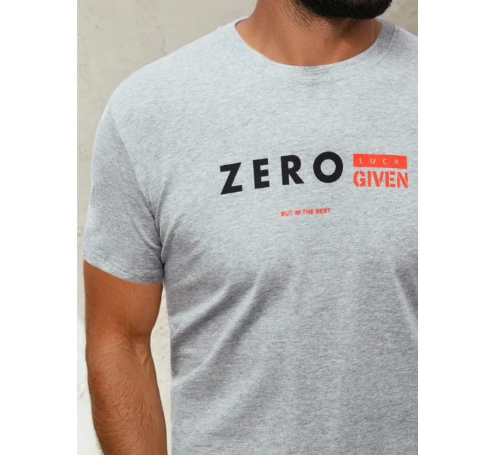 Pánské tričko s potiskem světle šedé Dstreet model 21964129 - FashionStreet