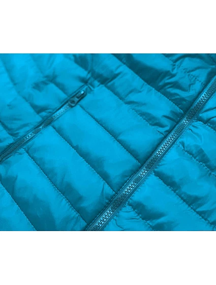 Světle modrá lehká dámská prošívaná bunda model 16279940 - J.STYLE Světle modrá lehká dámská prošívaná bunda model 16279940 - J.STYLE