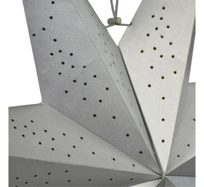 PAPIEROVÉ ZÁVESNÉ DEKORAČNÉ HVIEZDY 75 cm strieborné detské