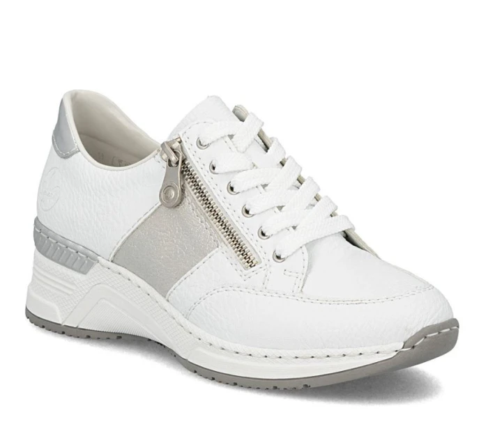 Dámské tenisky s polovičním zipem bílé model 22021873 - Rieker