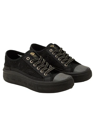 Lee Cooper dámske športové topánky black platform lace-up women's Lee Cooper dámske športové topánky black platform lace-up women's