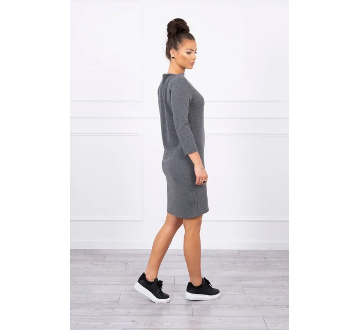 Klasické šaty grafitová melanž