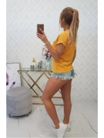 Blúzka Nakupovanie je moja kardio oranžová neónová