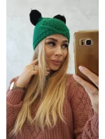 Fleecová čepice 2 zelená model 18751407 - K-Fashion Fleecová čepice 2 zelená model 18751407 - K-Fashion