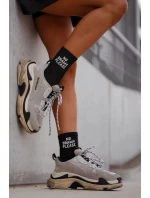 Skarpetki Damskie Z Napisem NO DRAMA PLEASE Czarne