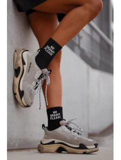 Skarpetki Damskie Z Napisem NO DRAMA PLEASE Czarne