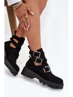 Dámské boty s pásky a Černé model 21709061 - Boto Dámské boty s pásky a Černé model 21709061 - Boto