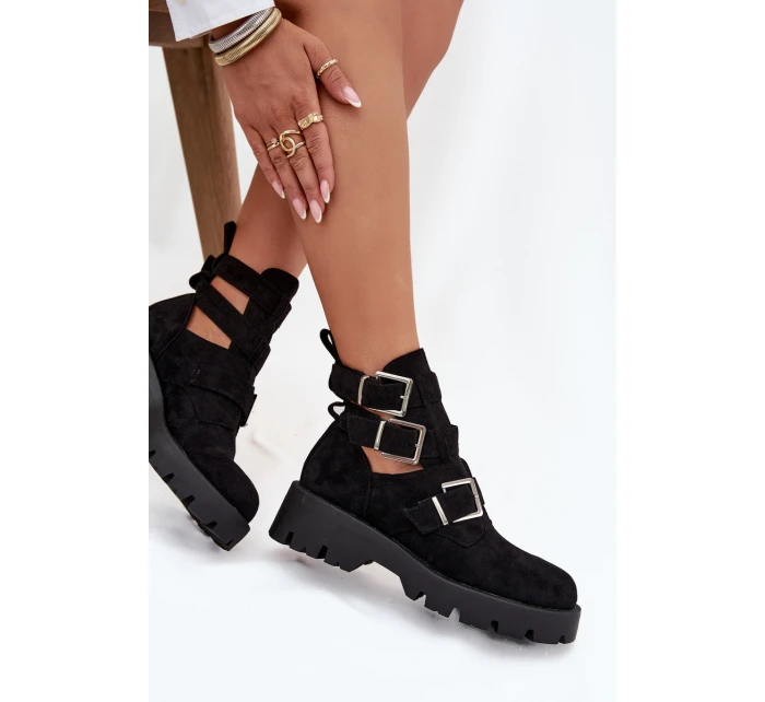 Dámské boty s pásky a Černé model 21709061 - Boto Dámské boty s pásky a Černé model 21709061 - Boto