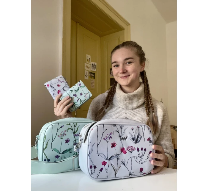 Dámska kabelka Vuch Massimo Wildflowers Grey