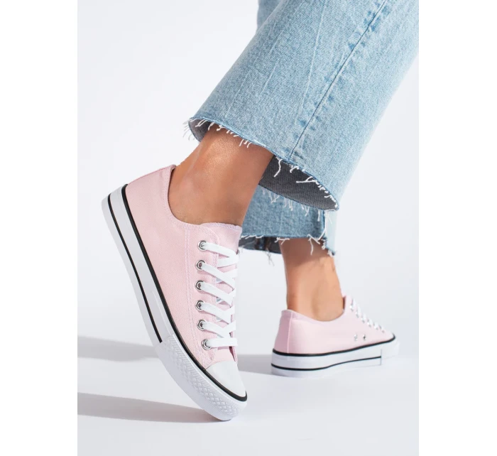Pohodlné tenisky dámské růžové bez podpatku Pohodlné tenisky dámské růžové bez podpatku