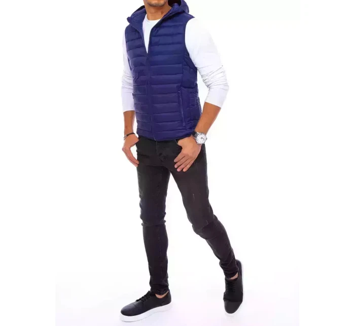 Pánska tmavomodrá vesta FashionStreet TX3938