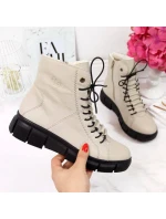 Rieker W X3428 béžové zateplené topánky