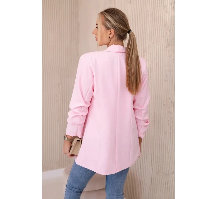 Bunda s klopami elegantná cukríkovo ružová