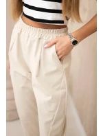Nohavice s vreckami Summer Punto light beige Nohavice s vreckami Summer Punto light beige