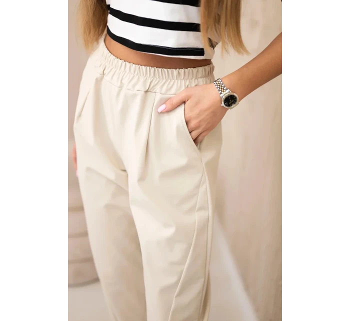 Nohavice s vreckami Summer Punto light beige Nohavice s vreckami Summer Punto light beige