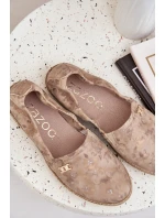 Elegantní Velurové Espadrilky S Dámské Béžové model 21684047 - Zazoo