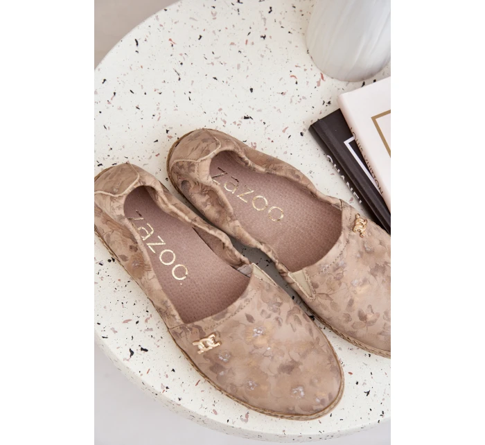 Elegantní Velurové Espadrilky S Dámské Béžové model 21684047 - Zazoo