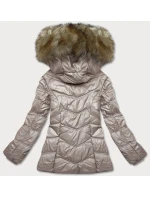 Dámska prechodná prešívaná bunda v ťavej farbe (H-205-1) Dámska prechodná prešívaná bunda v ťavej farbe (H-205-1)