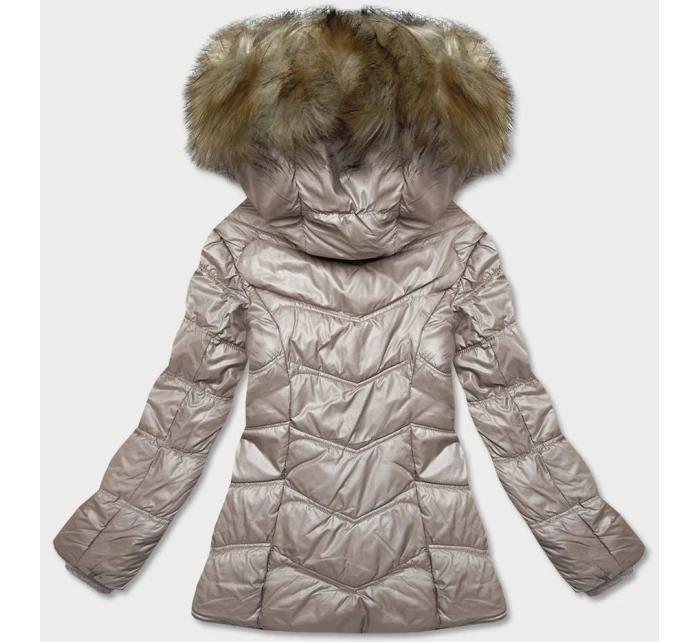 Dámska prechodná prešívaná bunda v ťavej farbe (H-205-1) Dámska prechodná prešívaná bunda v ťavej farbe (H-205-1)