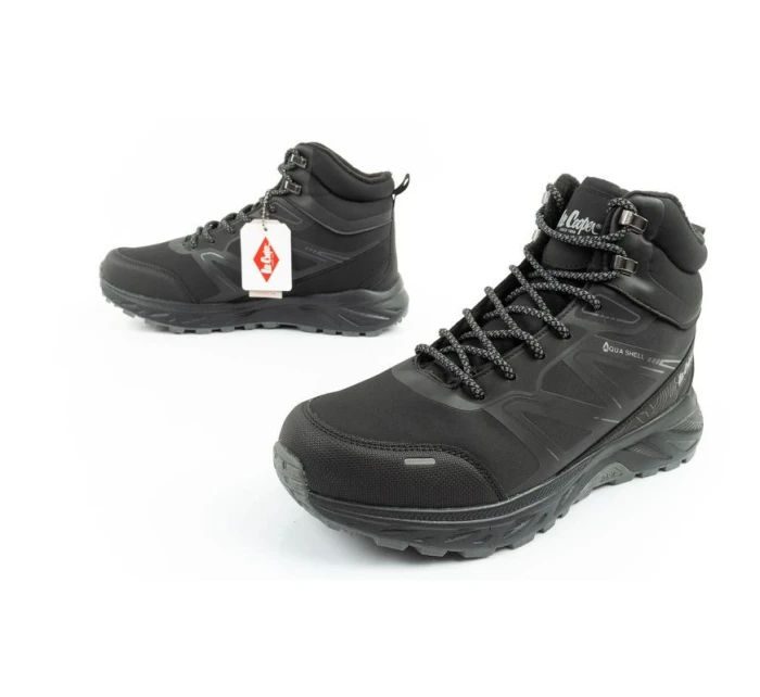 Lee Cooper pánské zimní trekové boty zateplené nepromokavé černé