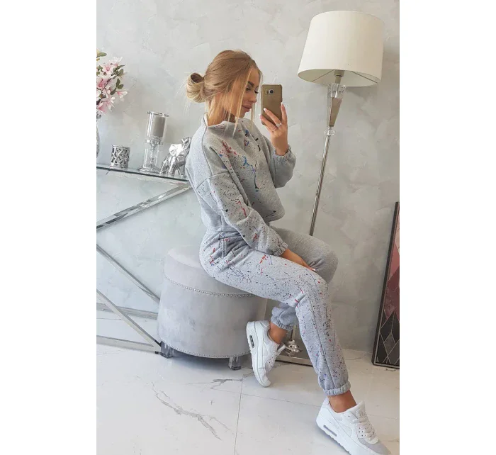 Izolovaná sada s barevným potiskem šedá