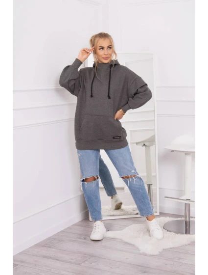 Mikina Warm-up s polovičným zipsom v grafitovej farbe Mikina Warm-up s polovičným zipsom v grafitovej farbe