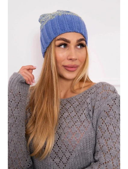 Paris fleecová čiapka K213 modrá+kiwi