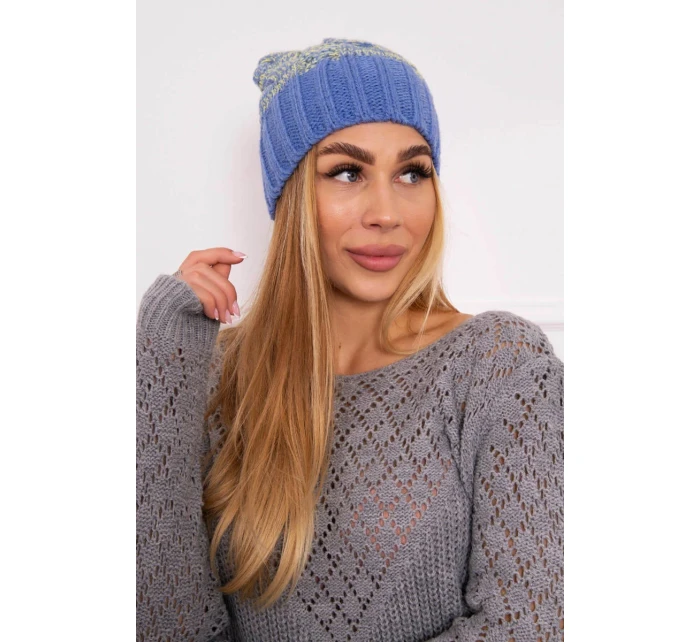 Paris fleecová čiapka K213 modrá+kiwi
