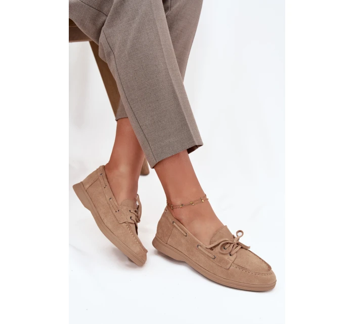 Polobotky Mokasíny Dámské Ploché Béžové model 21709705 - Boto Polobotky Mokasíny Dámské Ploché Béžové model 21709705 - Boto