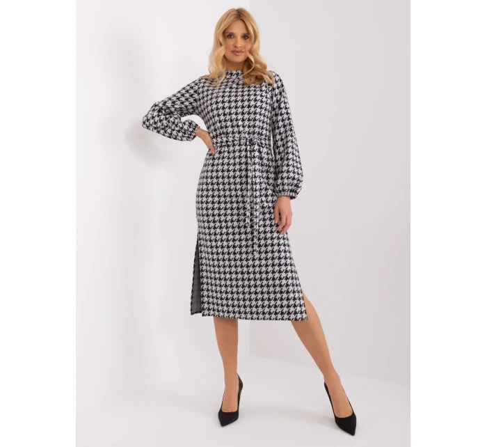 LK SK 509516 šaty.04 biela a čierna