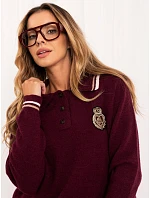 Sweter PM SW model 22361678 bordowy - FPrice